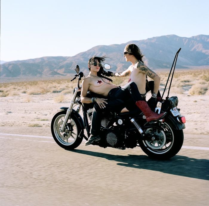 Girls on a motorcycle in Merida